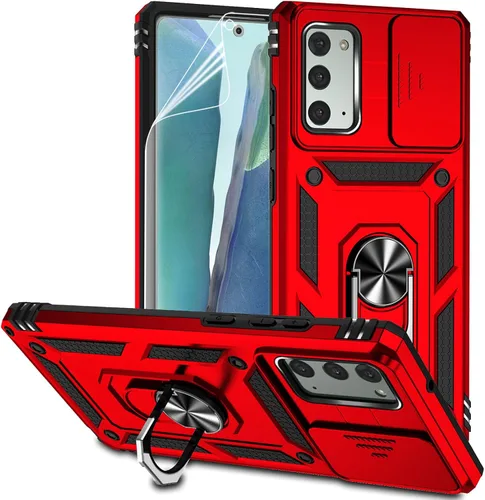 Miniatura 10 de Funda para Samsung Galaxy Note 20 con cubierta para lente de cámara, protector de pantalla HD, resistente a caídas de grado militar, soporte