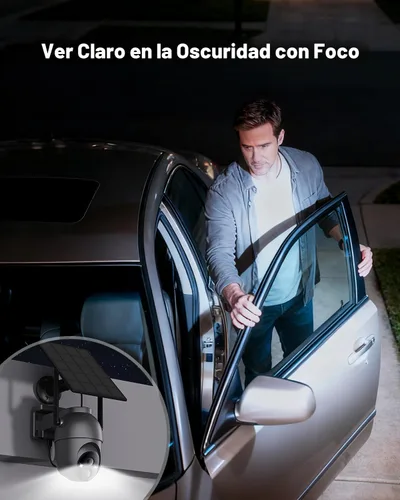 Miniatura 8 de SEHMUA Cámaras de seguridad inalámbricas para exteriores (kit de 4 cámaras), no requiere suscripción, visión nocturna a color, PTZ de 360°, vista