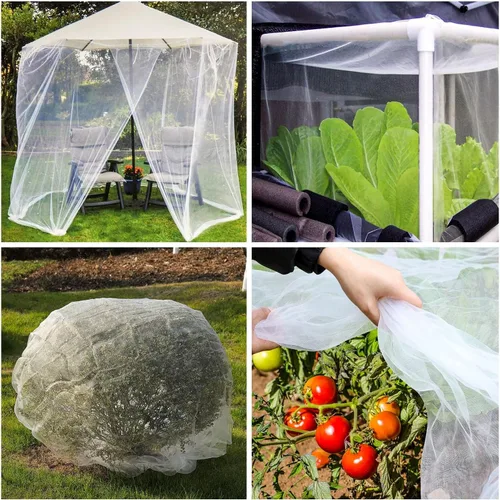 Miniatura 7 de Barrera de malla de jardín de 10 x 25 pies, red de plantas de árboles frutales para vegetales, arbustos de arándanos, cubierta de fila, protección