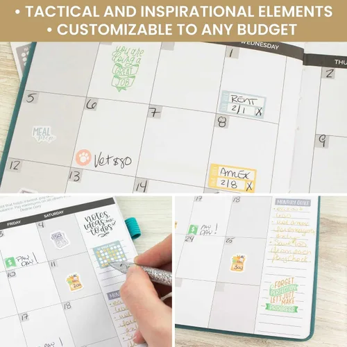 Miniatura 5 de bloom daily planners Calcomanías de planificador de presupuesto para finanzas personales, presupuestos, dinero, facturas, deudas y gastos