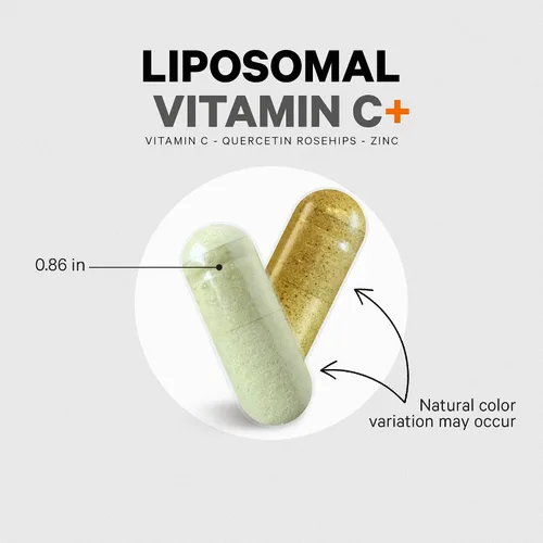 Miniatura 4 de Codeage - Vitamina C liposomal de 1500 mg con zinc, saúco, bioflavonoides cítricos de pomelo, limón, naranja en polvo, quercetina y escaramujo