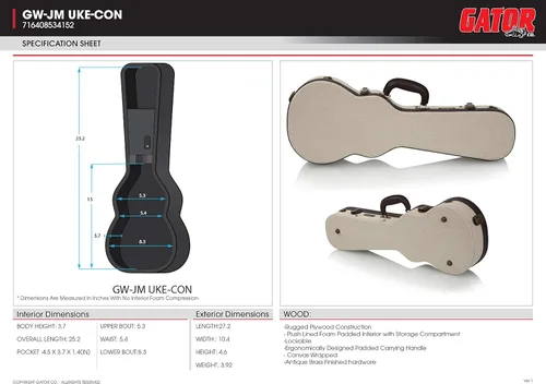 Miniatura 14 de Gator Cases Journeyman Series Deluxe Wood Case for Resonator Style Acoustic Guitars