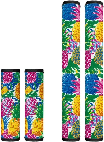 Miniatura 29 de Juego de 4 fundas protectoras de repuesto para manija de puerta de refrigerador con temática de té de la tarde para microondas, horno, refrigerador