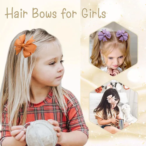 Miniatura 5 de 24 lazos para el cabello de 3 pulgadas para niñas, cinta de grogrén, pinzas para el pelo de bebé, accesorios para el cabello de niños pequeños