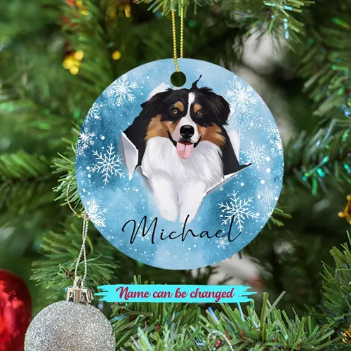 Miniatura 2 de Adornos de pastor australiano, regalos para Navidad, adorno de pastor australiano personalizado, adornos únicos de pastor australiano, vacaciones
