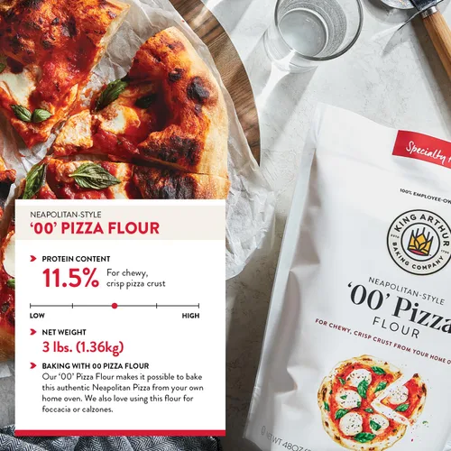 Miniatura 7 de King Arthur 00 Harina para Pizza: Trigo Americano Premium Sin OGM para Corteza Perfecta Estilo Napolitano - Finamente Molida para Auténtica Pizza