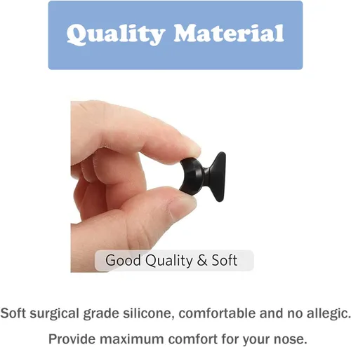 Miniatura 2 de Almohadillas para la nariz para gafas, almohadillas adhesivas de silicona antideslizantes para la nariz, 0.098 pulgadas de grosor