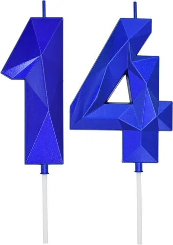 Miniatura 281 de DERVENTA Velas de cumpleaños con números grandes, 3D, color rosa, 3.7 pulgadas, decoración para tartas de fiesta, 1 pieza (número 3 rosa)