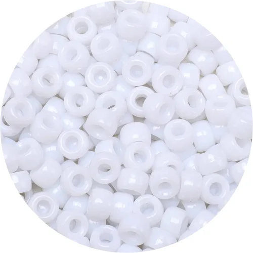 Miniatura 21 de Eppingwin 1000 cuentas de poni, cuentas, cuentas grandes de 0.24 x 0.35 pulgadas, cuentas para el cabello, cuentas para trenzas de cabello, cuentas
