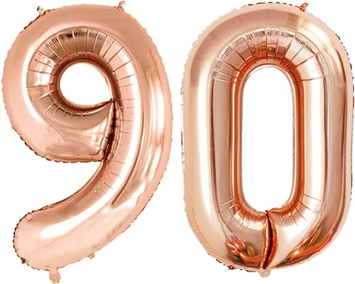 Miniatura 137 de Goer, conjunto de globos de papel aluminio para decoraciones de cumpleaños, globos de las letras de feliz cumpleaños y de números Oro