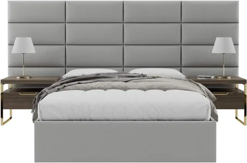 Miniatura 131 de Vänt - Paneles tapizados de cabecera para montar en la pared, diseño Isabelle, 60 x 23 pulgadas, configuración de 4 paneles individuales, Cuero