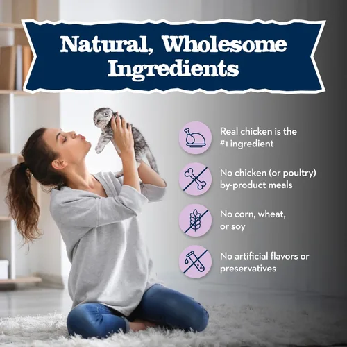 Miniatura 5 de Blue Buffalo Baby Blue - Alimento seco natural para gatos, fórmula de crecimiento saludable con DHA, receta de pollo y arroz integral, bolsa de 2