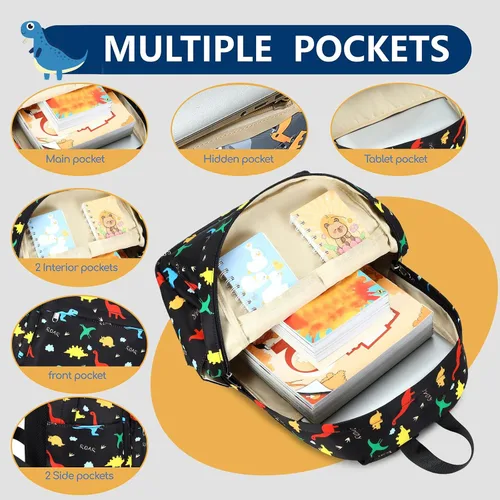 Miniatura 72 de CAMTOP - Conjunto de mochila y lonchera con estampados divertidos para niños de preescolar y primaria), Y0058-2