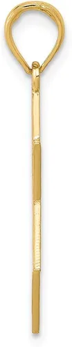 Miniatura 2 de Colgante de oro amarillo macizo de 14 quilates estrella de David de la suerte judía menorá 1063in x 0709in