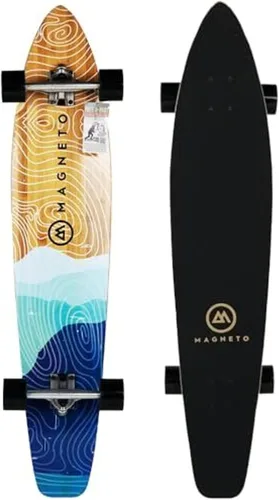 Miniatura 11 de Magneto 44 inch Kicktail Cruiser Longboard Skateboard Bamboo and Hard Maple Deck Made for Adults, Teens, and Kids