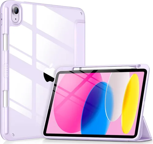 Miniatura 18 de VIKESI - Funda para iPad (A16) 11 pulgadas 2025 y iPad 10ª generación 10.9 pulgadas 2022, con parte trasera transparente y marco de TPU a prueba