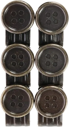 Miniatura 8 de Trafalgar Clips de botón movibles sin coser (juego de 6), Negro