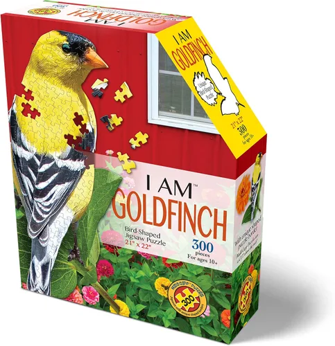 Miniatura 2 de Madd Capp Puzzles - I AM Goldfinch - 300 piezas - Rompecabezas en forma de animal, multicolor