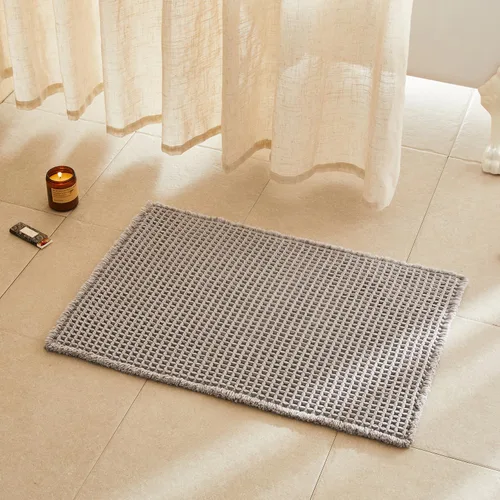 Miniatura 100 de TYUU Tapete de baño estilo gofre, tapete de baño bohemio, antideslizante, lavable, súper absorbente, de secado rápido, bonito tapete de baño