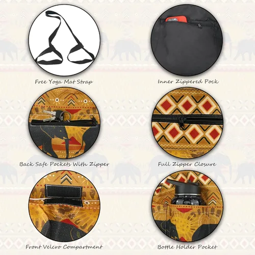 Miniatura 3 de Bolsa grande para esterilla de yoga, bolsas y portabebés se adapta a todo lo que necesitas, bolsa de transporte con correa para esterilla de yoga