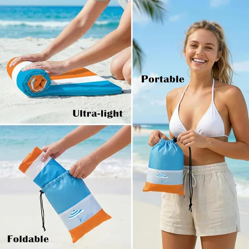 Miniatura 81 de Famstar Beach Blanket Oversized Extra Large 78"X81"/10'X9',Waterproof Sandproof Beach Blanket 2-8 Adults Lightweight Durable for Travel Camping