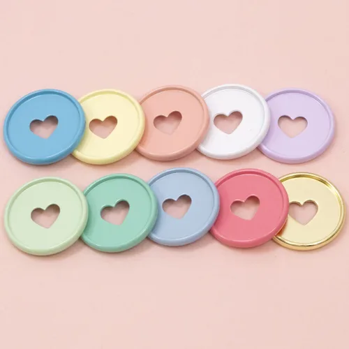 Miniatura 2 de Craftelier - Anillas de Disco M Metálicas con Corte de Troquel en Forma de Corazón para Encuadernación de Scrapbooking para Planners, Agendas