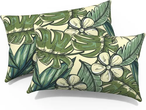 Miniatura 108 de Juego de 2 almohadas para exteriores de 16 x 16 pulgadas, repelentes al agua con interiores, para muebles de patio, hogar, jardín, geometría bohemia