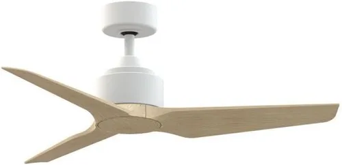 Miniatura 10 de TriAire Custom - Ventilador de techo de 3 aspas, 12.42 pulgadas de alto y 44 pulgadas de ancho, acabado blanco mate, color nogal oscuro Blanco