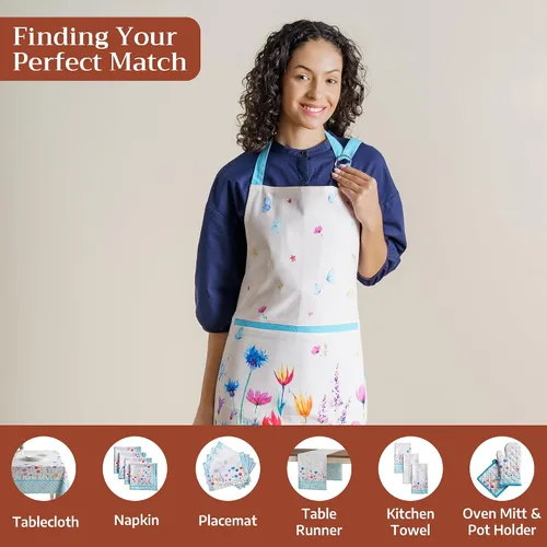 Miniatura 4 de Maison d' Hermine Delantal 100% de algodón para mujeres con bolsillo de cocina delantal de chef para hombres para cocinar primavera verano 068