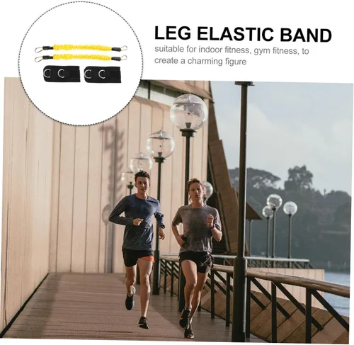 Miniatura 9 de Happyyami Bandas de resistencia profesional con correas de tobillo portátiles para entrenamiento de piernas y caderas, bandas de tubo para gimnasio