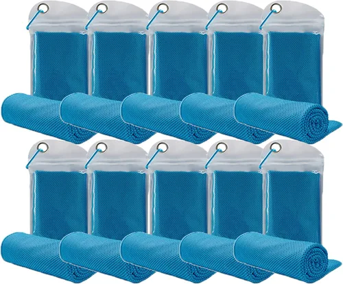 Miniatura 12 de Paquete de 10 toallas refrescantes de microfibra a granel, toalla de hielo de secado rápido, transpirable, toalla de sudor frío, toalla que se