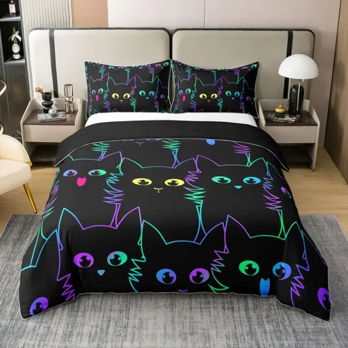 Miniatura 40 de Juego de ropa de cama 100% de algodón natural con hojas de palmera, funda de edredón Monstera con hojas tropicales, rama de hojas tropicales, funda