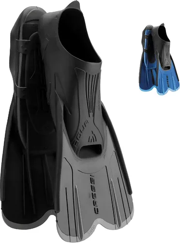 Cressi - Aletas de natación cortas para adultos con bolsillo para pie completo y autoajustable - Perfectas para viajar - Agua Short: Fabricado en