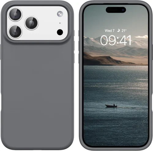 Miniatura 284 de GUAGUA Funda compatible con iPhone 17 Pro Max de 6.9 pulgadas, silicona líquida, goma de gel suave, delgada, forro de microfibra delgada