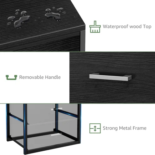 Miniatura 8 de BOLUO Cajones de Almacenamiento Apilables Organizadores de Armario y Almacenamiento de Tela Negro Cómoda de 2 Cajones para Dormitorio Moderno