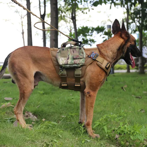 Miniatura 4 de ICEFANG GN3 Arnés táctico para perro con hebilla 6X, chaleco Molle para perro con asa, cobertura corporal 3/4, panel de gancho y bucle para parche