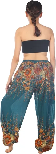 Miniatura 2 de Lofbaz - Pantalones de yoga con cordón floral para mujer