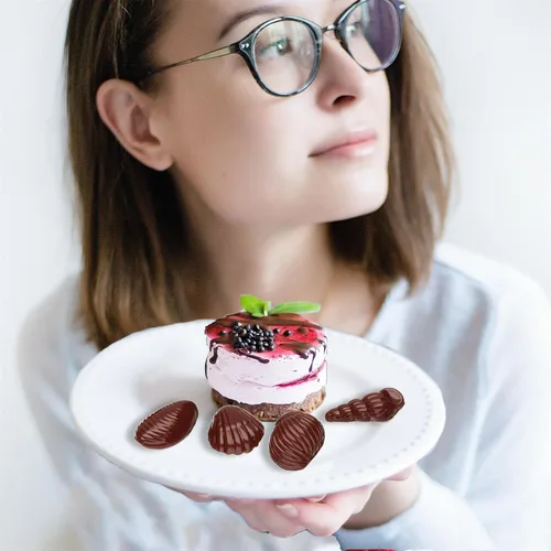 Miniatura 6 de Cybrtrayd Molde de caramelo de chocolate con cáscaras 3D con instrucciones exclusivas para moldear chocolate con derechos de autor de Cybrtrayd