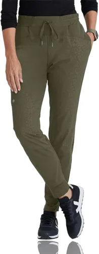 Barco One Pantalón deportivo, pantalón quirúrgico de altura media, con tejido elástico de 4 vías y 3 bolsillos, para mujer