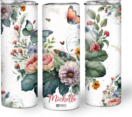 Miniatura 10 de Hyturtle Vaso delgado de girasol personalizado, regalos de cumpleaños, día de la madre, para niñas y amigas, regalos de girasol para mujeres