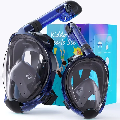 Miniatura 14 de Greatever G2 Adults Kids Full Face Snorkel Mask 2 Pcs,Snorkeling Gear with Latest Dry Top System,Foldable 180 Degree Panoramic View,Safe