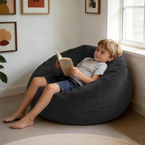 LPMOERA Puf de espuma viscoelástica para niños/adolescentes con relleno redondo para niños, para sala de estar, dormitorio, dormitorio
