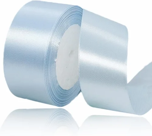 Miniatura 63 de Cinta azul de 1-1/2 pulgadas x 25 yardas, cinta de seda de satén azul real para envolver regalos, fabricación de lazos para el cabello, ramos