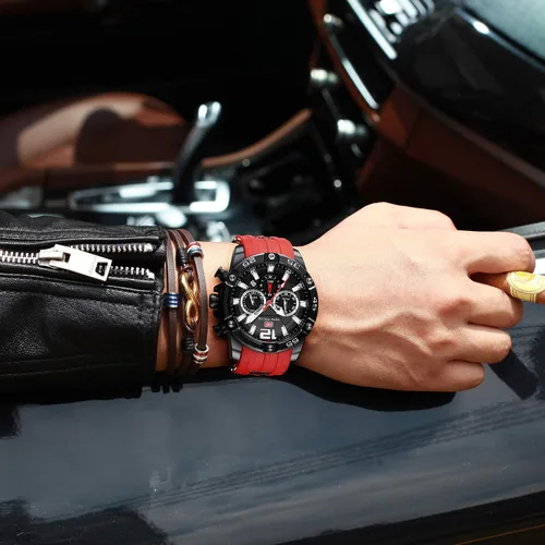 Miniatura 3 de Mini Focus Men Watches Unique Casual Wrist Watches (ChronographWaterproofLuminousCalendar24 Hours) Silicon Band Fashion Watches for Men