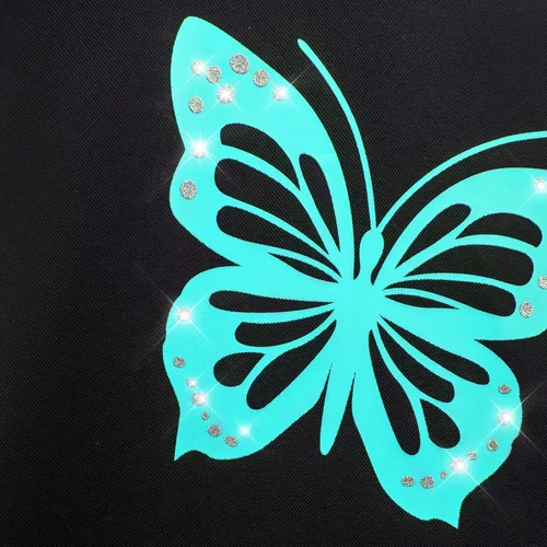 Miniatura 7 de CAR-GRAND Fundas para asientos de coche con mariposas brillantes, juego completo de fundas para asientos de mariposa bonita en menta