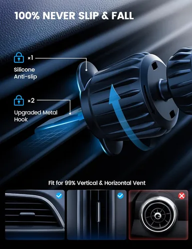 Miniatura 8 de Lamicall Cargador de Montaje para Auto MagSafe de 15W - [Imanes 20X Súper Fuertes] Soporte Cargador Inalámbrico para Teléfono de Auto, Soportes