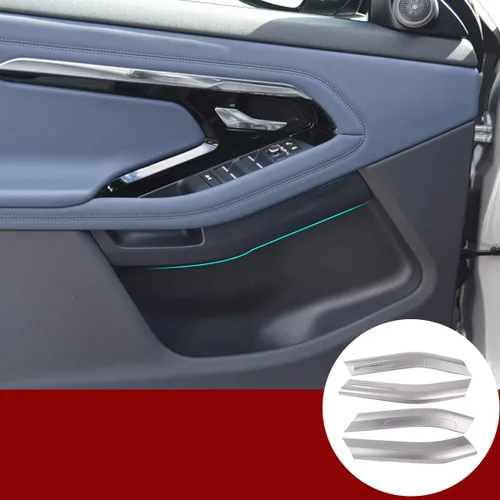 YIWANG - Panel de decoración para puerta de coche (ABS cromado, 4 unidades) para Land Rover Range Rover Evoque 2019 2020, Sin llave de memoria