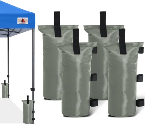 Miniatura 22 de ABCCANOPY Bolsas de Arena para Carpa Extra Grandes de 150 Libras, Paquete de 4, Negro (Sin Arena)