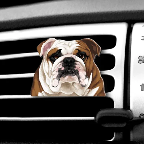 Miniatura 7 de WIRESTER Clip de ventilación con aroma fresco para automóvil, accesorios decorativos, decoración interior para autos Lindo perro perdiguero dorado