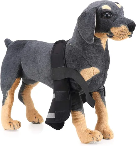 Miniatura 5 de Soporte reflectante de hombro para perro, soporte de pierna frontal, protector de codo canino, envoltura de articulación de apoyo adicional